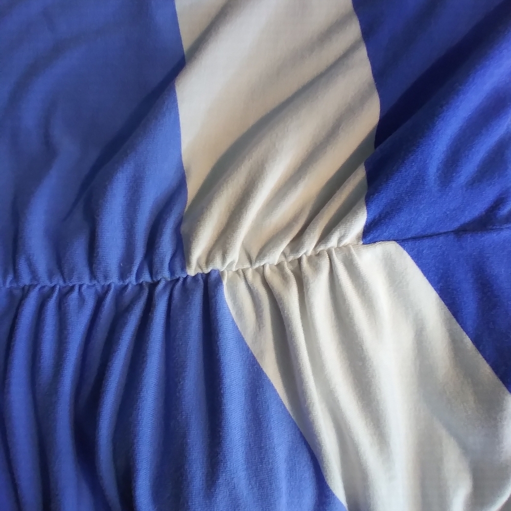 Vineyard Vines Blue and White Sleeveless Dress Size L Vacation Resortwear Trip - Picture 6 of 8